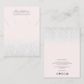 Carte De Visite Parties scintillant PixDezines Faux, Blanc (Devant / Derrière)