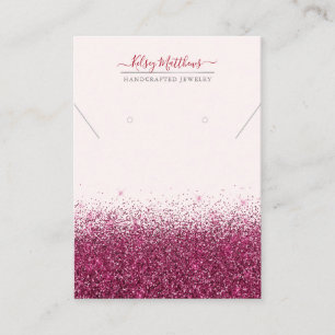Carte De Visite Parties scintillant PixDezines Faux, Cerise rouge