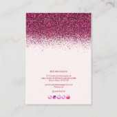 Carte De Visite Parties scintillant PixDezines Faux, Cerise rouge (Dos)