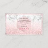 Carte De Visite Parties scintillant PixDezines Glam Faux, Blush ro (Dos)