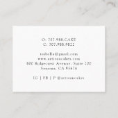 Carte De Visite Parties scintillant Platine Or Monogramme maquilla (Dos)