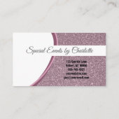 Carte De Visite Parties scintillant Plum Faux Photo Professionnell (Dos)