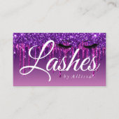 Carte De Visite Parties scintillant pourpre-Éclairage (Devant)