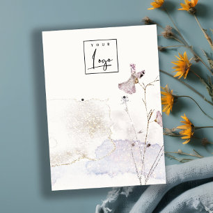 Carte De Visite Parties scintillant Pressé Fleurs Boucles d'oreill