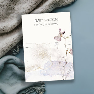 Carte De Visite Parties scintillant Pressé Fleurs Collier Bande Af