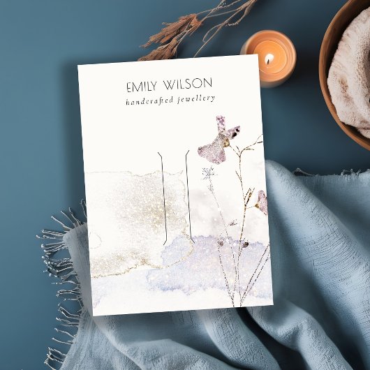 Carte De Visite Parties scintillant Pressé Fleurs Écran à cheveux 