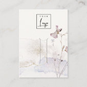 Carte De Visite Parties scintillant Pressé Fleurs Écran du logo (Devant)