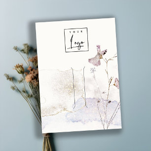 Carte De Visite Parties scintillant Pressé Fleurs Écran du logo