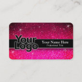 Carte De Visite Parties scintillant professionnelle du logo d'entr (Devant)