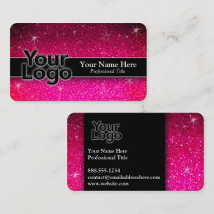 Carte De Visite Parties scintillant professionnelle du logo d'entr