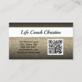 Carte De Visite Parties scintillant professionnelle Gold Ombre Pho (Dos)