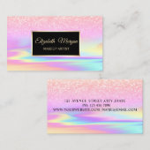 Carte De Visite Parties scintillant professionnelle Holographique  (Devant / Derrière)