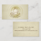 Carte De Visite Parties scintillant professionnelle moderne Cupcak (Devant / Derrière)