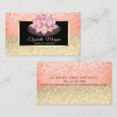 Carte De Visite Parties scintillant professionnelle Ombre Frame Lo (Devant / Derrière)