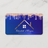 Carte De Visite Parties scintillant professionnelle Rose Gold Driv (Devant)