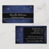 Carte De Visite Parties scintillant professionnelle substitut Ense (Devant / Derrière)