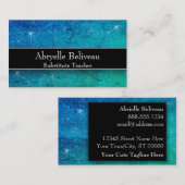 Carte De Visite Parties scintillant professionnelle substitut Ense (Devant / Derrière)