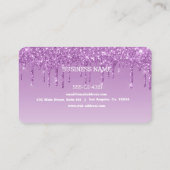 Carte De Visite Parties scintillant Purple de déperdition personna (Dos)