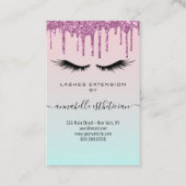Carte De Visite Parties scintillant Purple Eyelash Extension Clien (Devant)