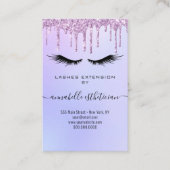 Carte De Visite Parties scintillant Purple Eyelash Extension Clien (Devant)