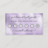 Carte De Visite Parties scintillant Purple Eyelash Extension Fidél (Dos)