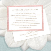 Carte De Visite Parties scintillant rose après soins pour Lash Ext