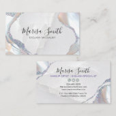 Carte De Visite Parties scintillant rose avec arrière - plan coule (Devant / Derrière)