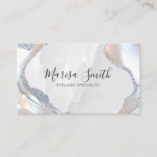 Carte De Visite Parties scintillant rose avec arrière - plan coule