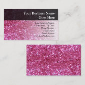 Carte De Visite Parties scintillant rose-chaud (Devant / Derrière)