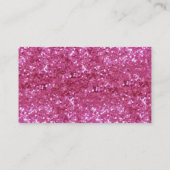 Carte De Visite Parties scintillant rose-chaud (Dos)