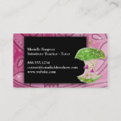 Carte De Visite Parties scintillant rose chaud Apple Substitut ens (Dos)