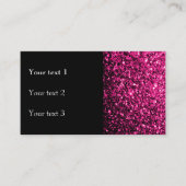 Carte De Visite Parties scintillant rose chaud brillant scintillan (Devant)