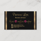 Carte De Visite Parties scintillant rose chaud et Gold Lipsense Se (Dos)