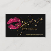 Carte De Visite Parties scintillant rose chaud et Gold Lipsense Se (Devant)