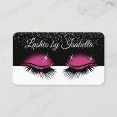 Carte De Visite Parties scintillant rose chaud - Eyelashes (Devant)