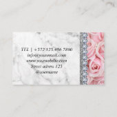 Carte De Visite Parties scintillant rose Chic Gold Artiste Rose Go (Dos)