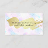 Carte De Visite Parties scintillant rose cils | Or brossé | Beauté (Dos)