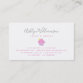 Carte De Visite Parties scintillant rose Cupcake Boulangerie Pâtis (Dos)