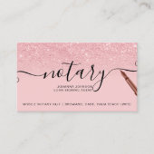 Carte De Visite Parties scintillant rose de la typographie du prêt (Devant)