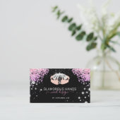 Carte De Visite Parties scintillant rose des mains Diamant Nails n (Debout devant)