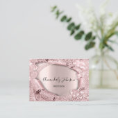 Carte De Visite parties scintillant ROSE du planificateur d'événem (Debout devant)