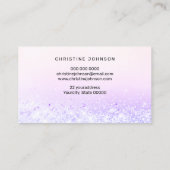 Carte De Visite parties scintillant rose et lavande imitation (Dos)