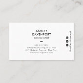 Carte De Visite parties scintillant rose et or Abstraite brosses m (Dos)