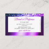 Carte De Visite Parties scintillant rose et violet Bijoux blanc pr (Dos)