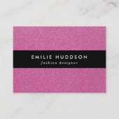Carte De Visite Parties scintillant rose, Étincelle, Arrière - pla (Devant)