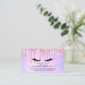 Carte De Visite Parties scintillant Rose Eyelash Extension Fidélit (Debout devant)
