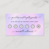 Carte De Visite Parties scintillant Rose Eyelash Extension Fidélit (Dos)