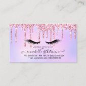 Carte De Visite Parties scintillant Rose Eyelash Extension Fidélit (Devant)