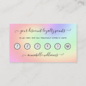 Carte De Visite Parties scintillant Rose Eyelash Extension Fidélit (Dos)