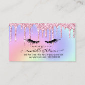 Carte De Visite Parties scintillant Rose Eyelash Extension Fidélit (Devant)